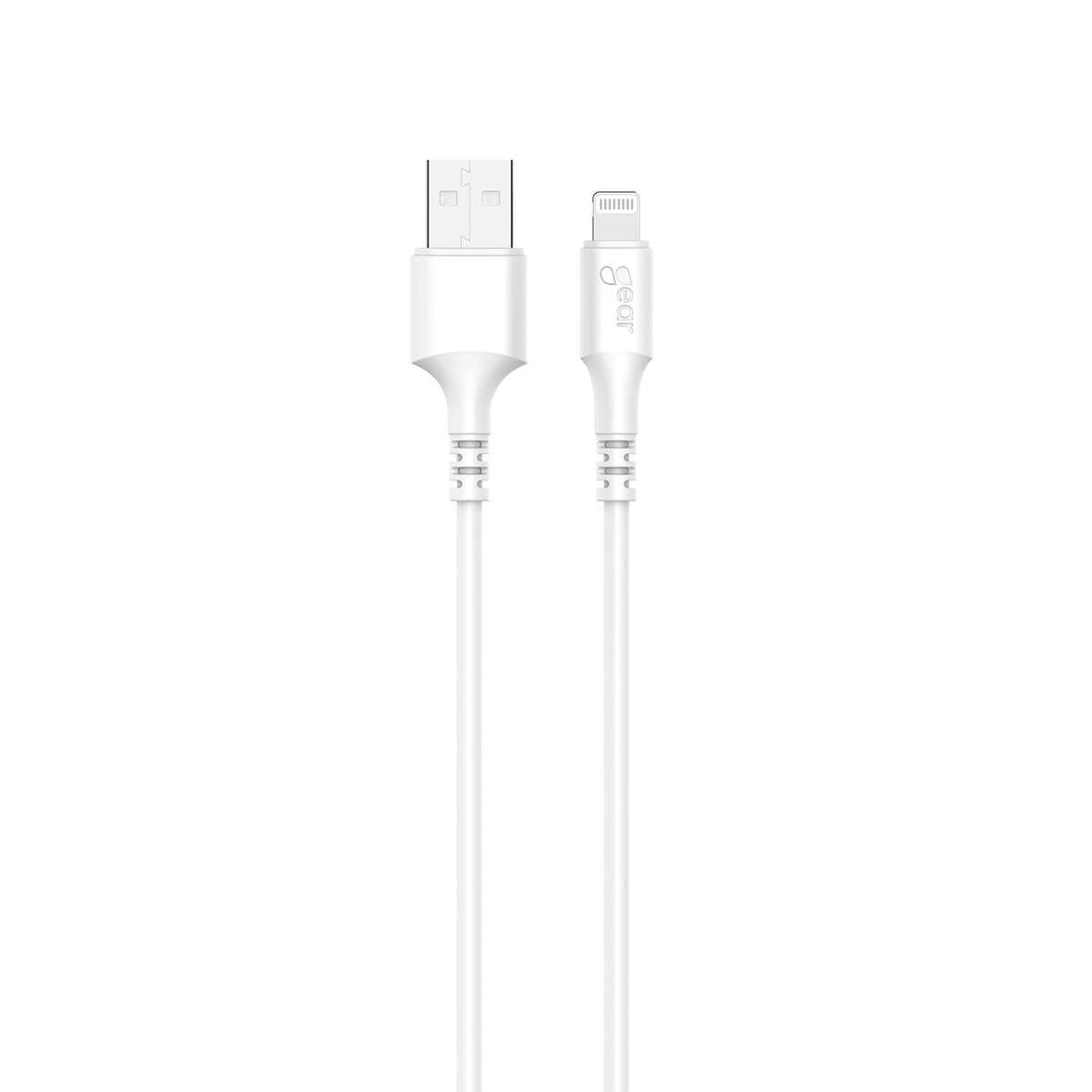 Rund Laddkabel Lightning till USB-A 0.3m Vit MFI