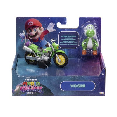 NTND Mario Galaxy Movie 2.5in Vehicle w/ Figure Yoshi