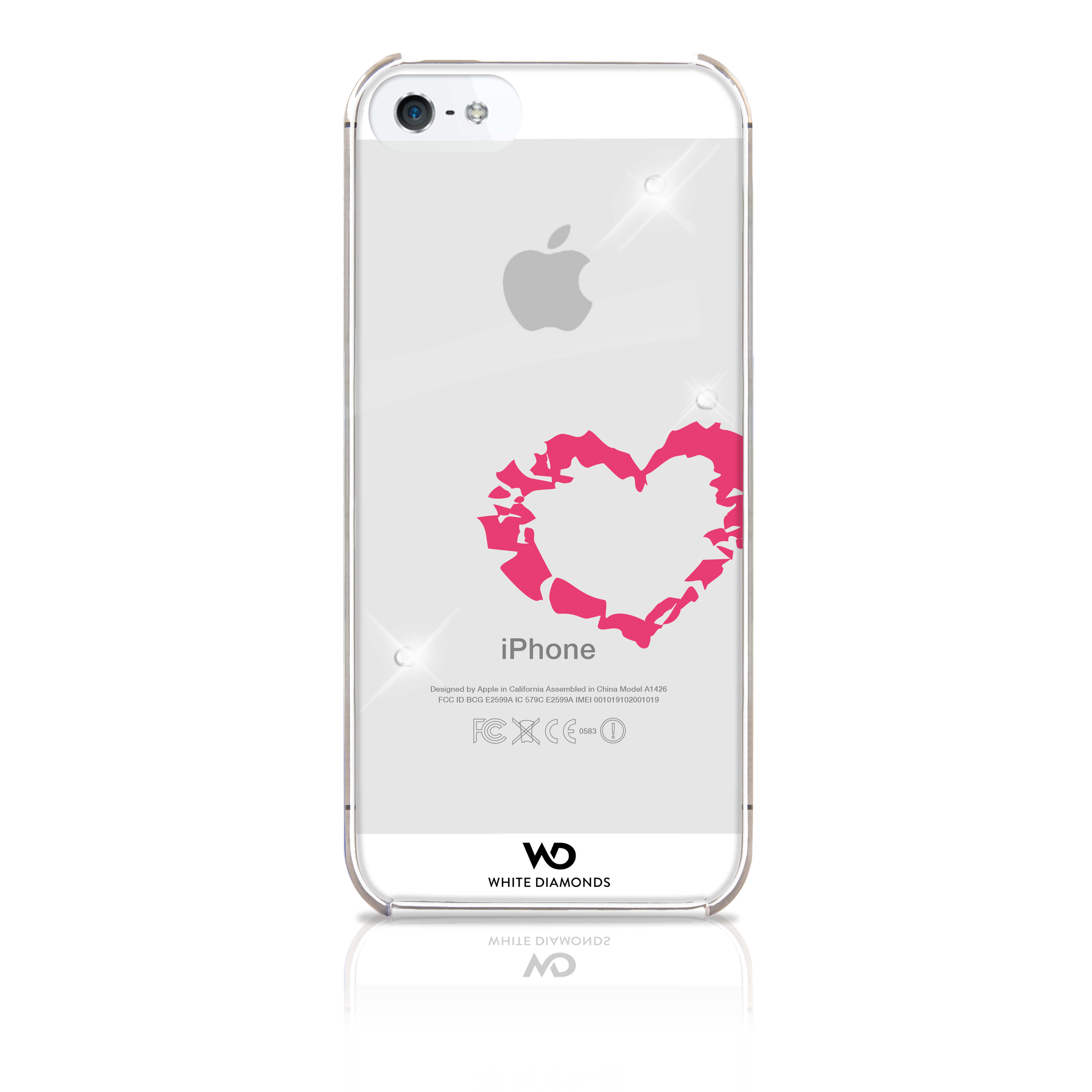 Lipstick Heart Mobile Phone C over for Apple iPhone 5/5s, re