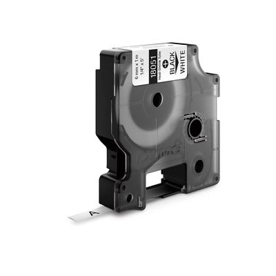 Färgband 18051 6mm Svart på Vit