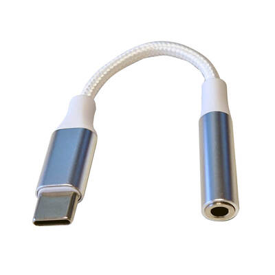 Adapter Audio USB-C till 3,5 mm Stereo Hvit