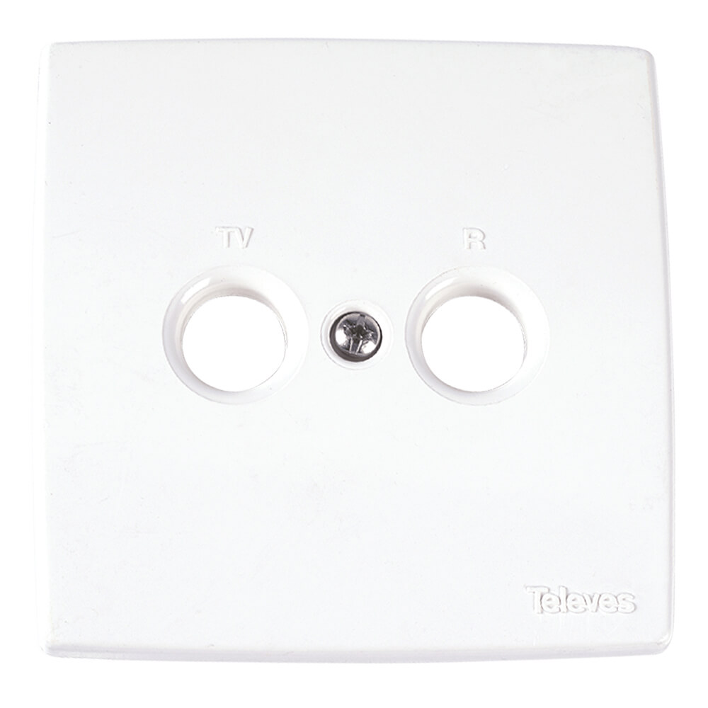 Plate for Outlet TV/Radio White