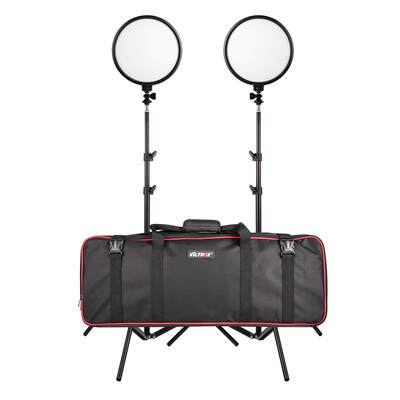 LED-Light VL-500T Kit of 2 Lights, 2 Stands and 1 Bag