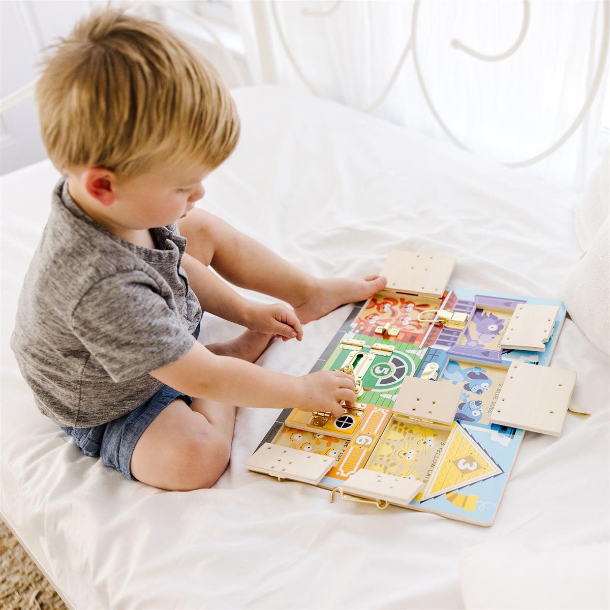 Wooden Activity Board Latches - Tura Scandinavia