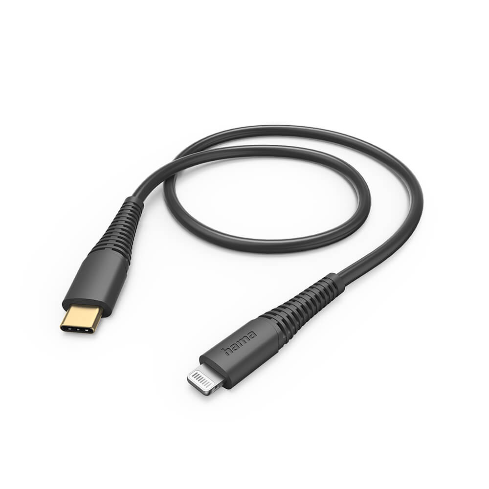 Charging Cable USB-C to Lightning Black 1.5m