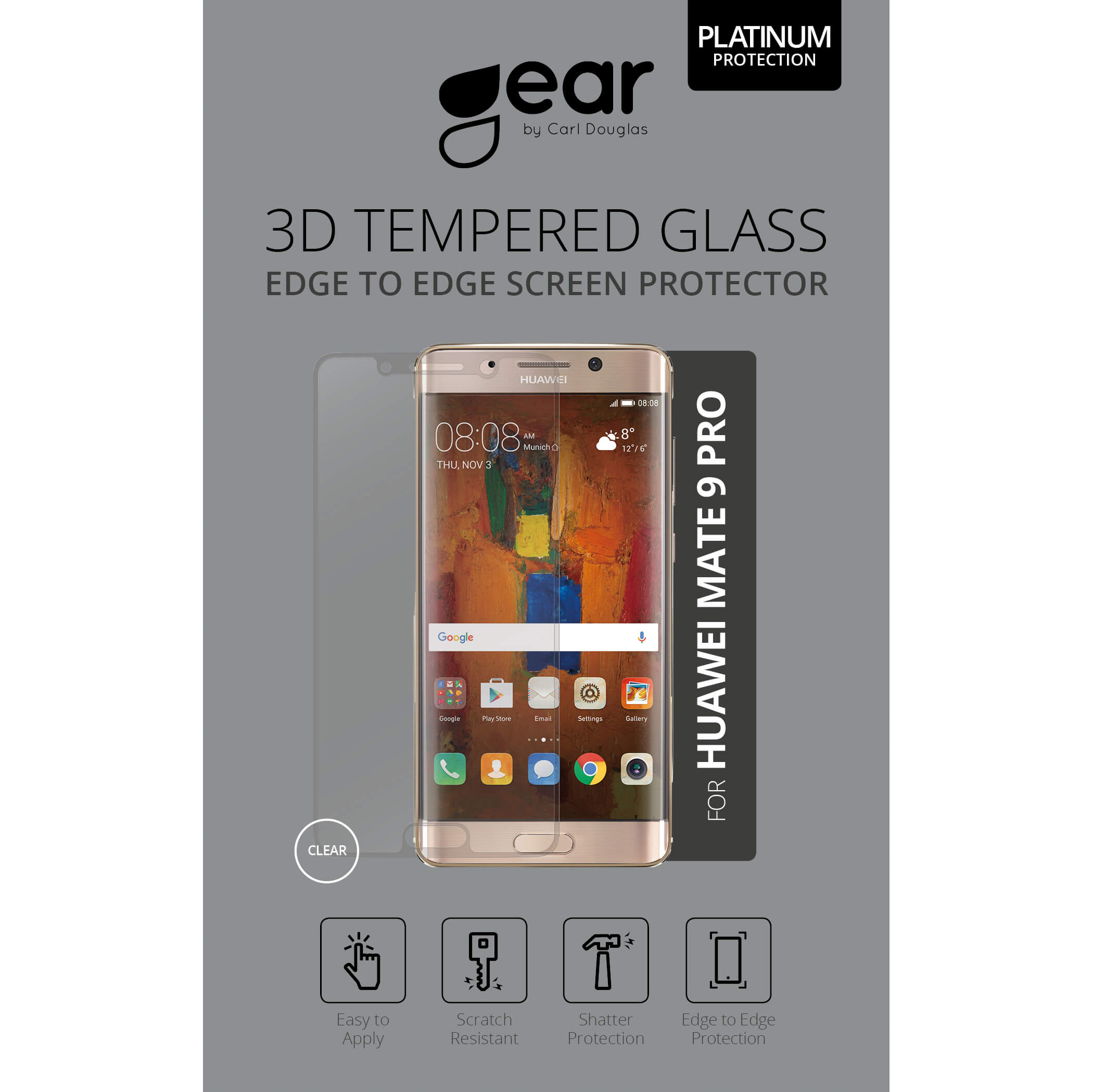 Glass Prot. 5.9" Huawei  Mate 9 Pro