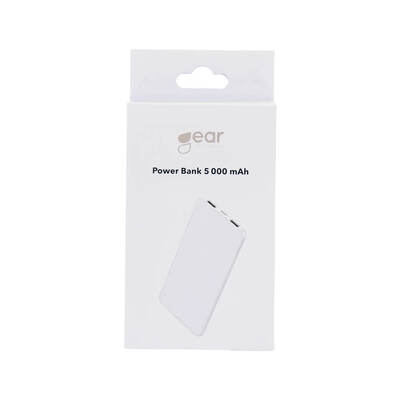 Powerbank 5000mAh LiPolymer Ultracompact 2A 1xUSB-C 2xUSB-A 1xMicroUSB White