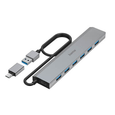 HAMA USB Hub 7 Ports incl. Power Supply Unit