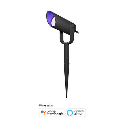 HOMBLI Outdoor Smart Spot  Light 1-pack RGB CCT Black