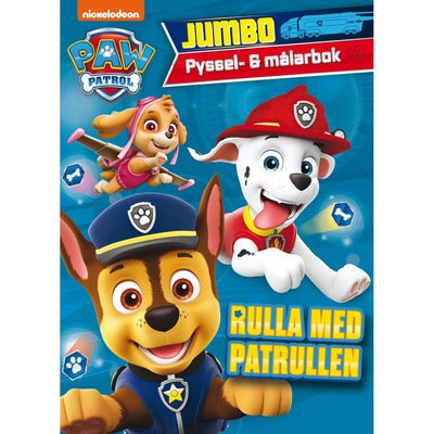 Jumbo pyssel-& målarbok: Rulla med patrullen