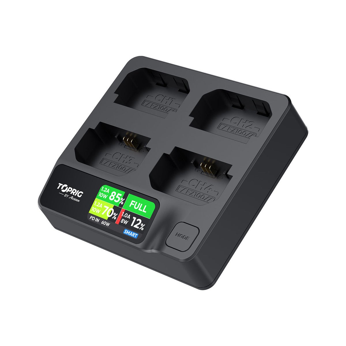 Hurtiglader TopRig 100W 4-Bay NP-FZ100