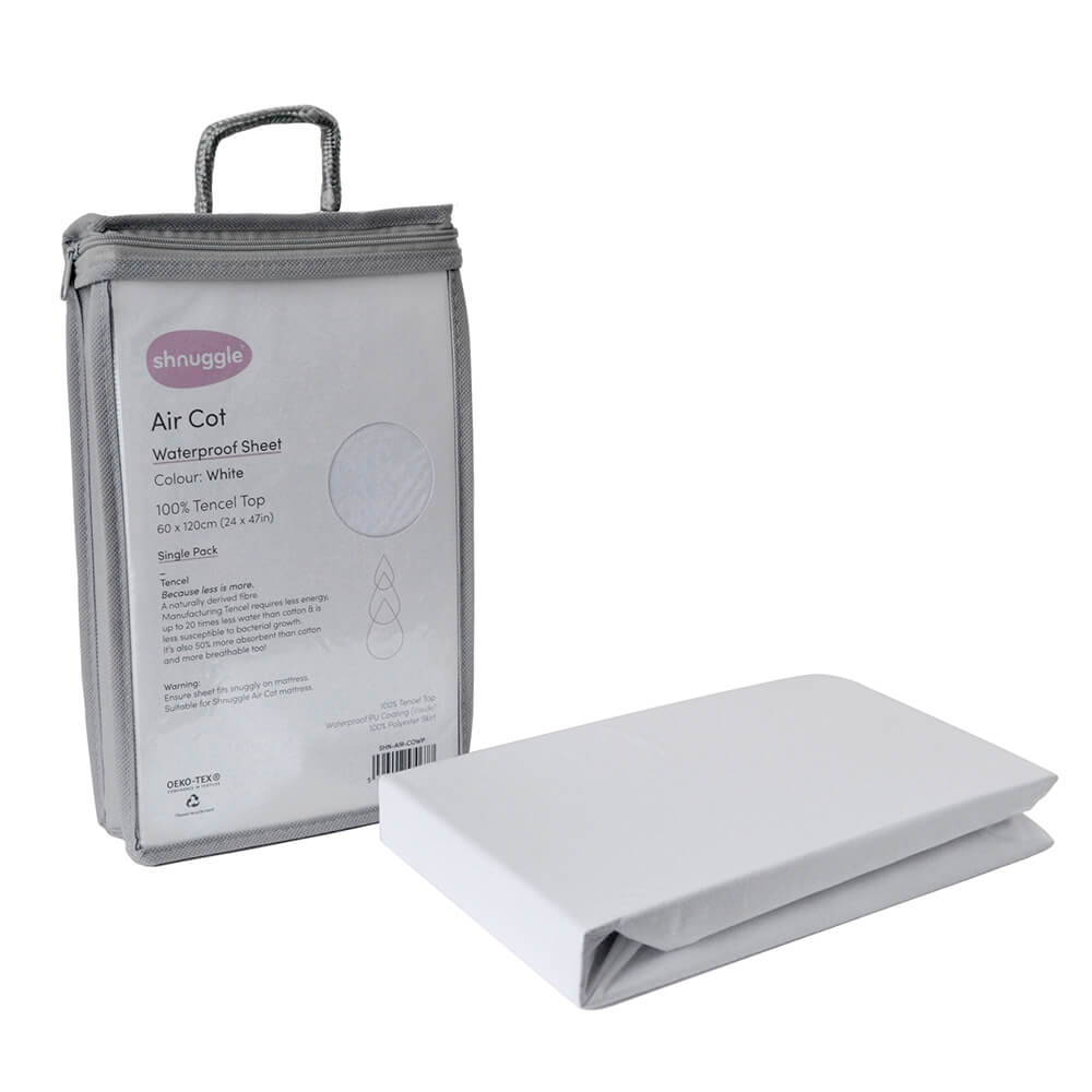 SHNUGGLE Sheets Air Cot  Waterproof 