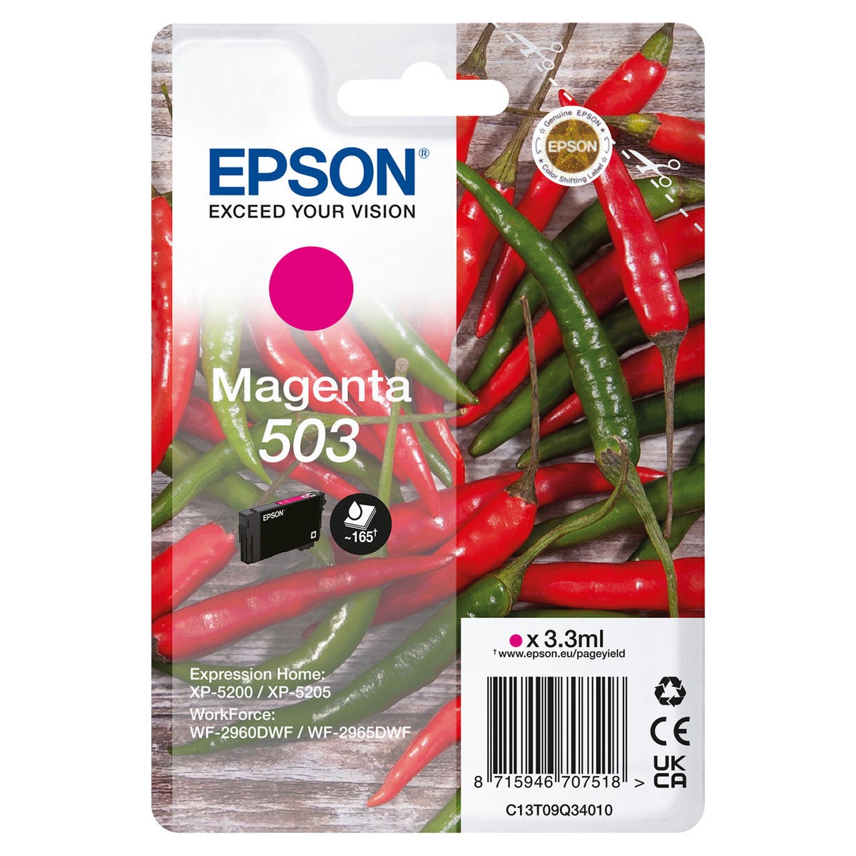 Ink C13T09Q34010 503 Magenta, Chili
