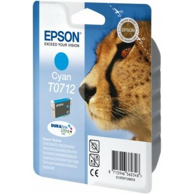 EPSON Ink C13T07124012 T0712 Cyan Cheetah