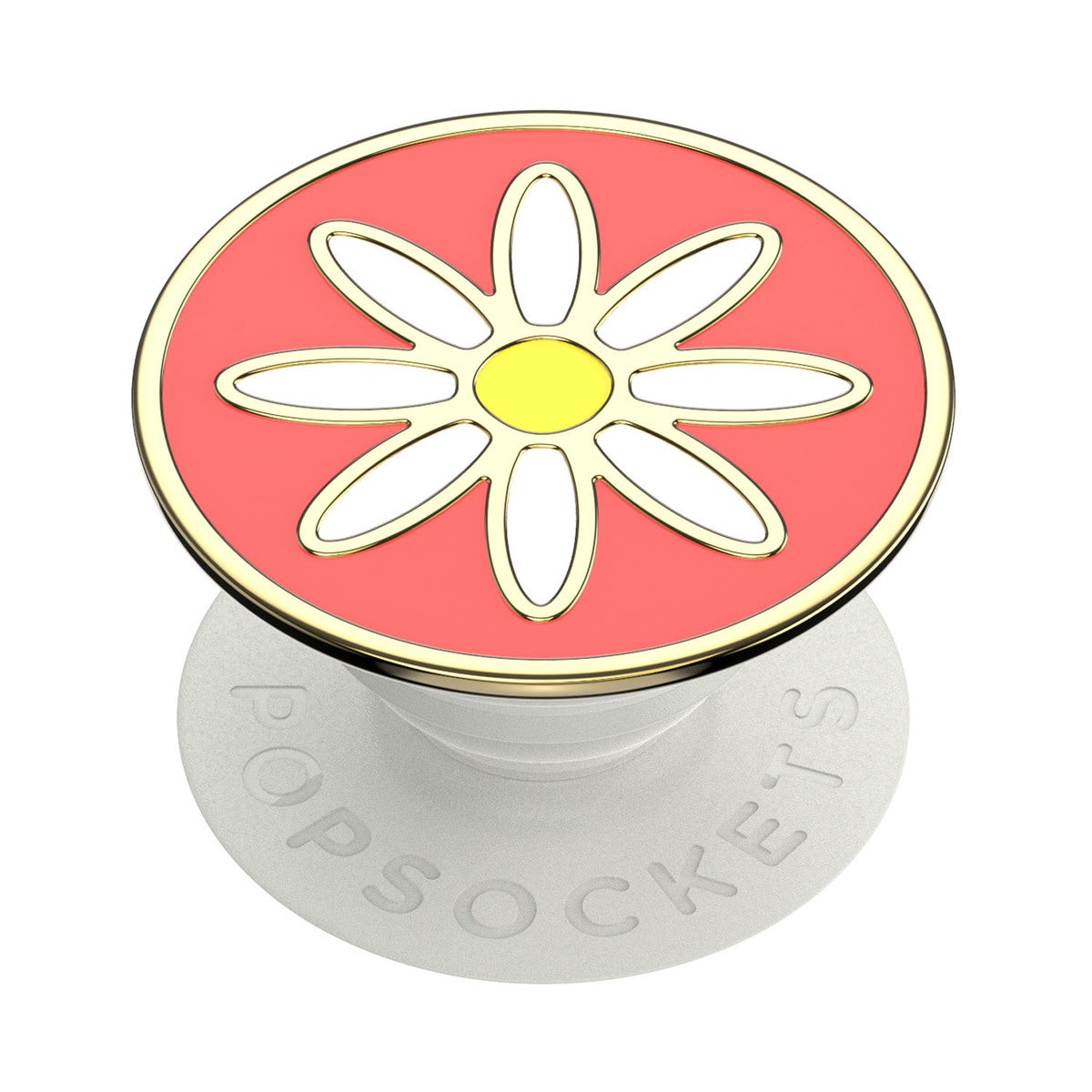 POPSOCKETS Enamel Quaint Daisy Coral Irrotettava Grip Telinetoiminnolla Premium