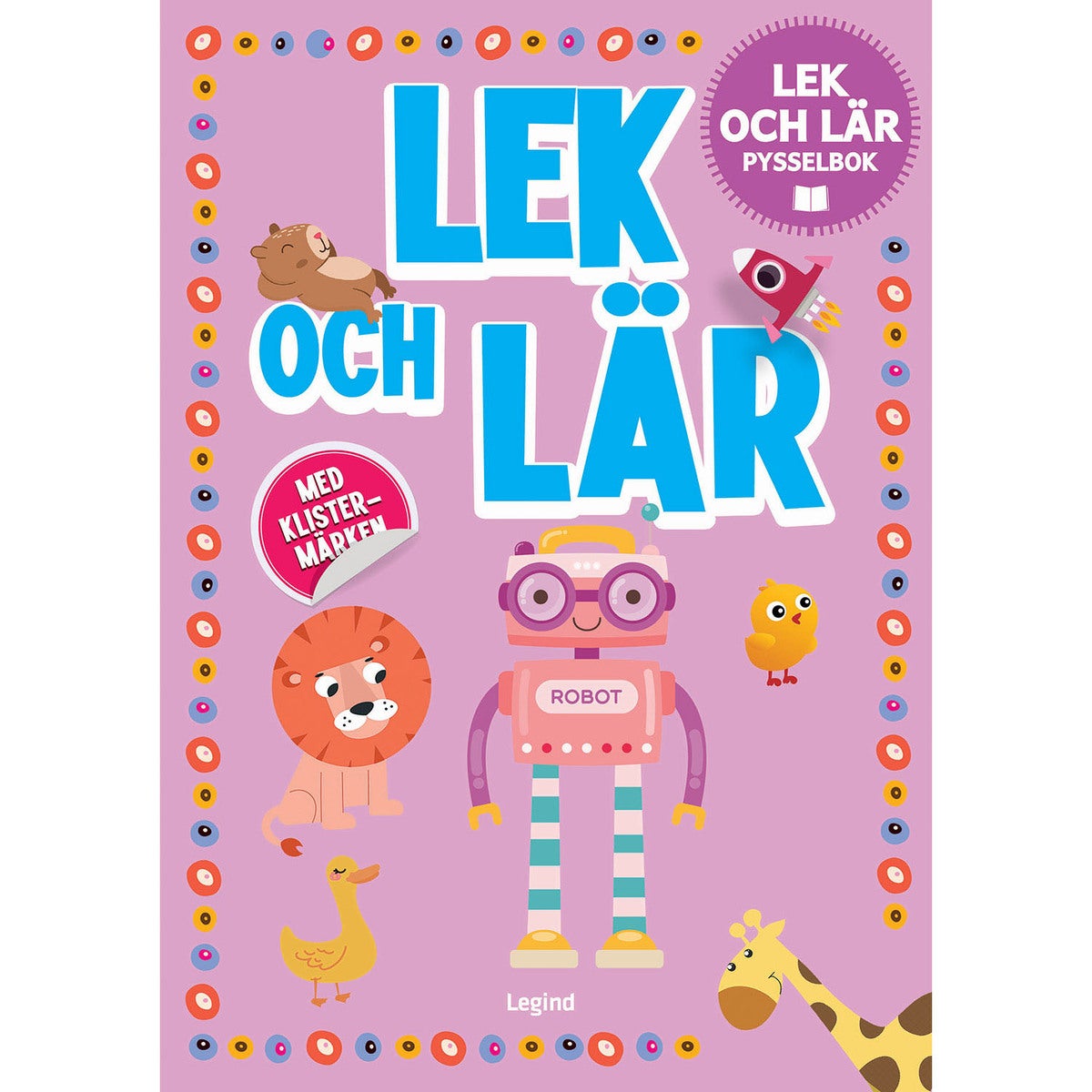 Lek och lär - Pysselbok med klistermärken