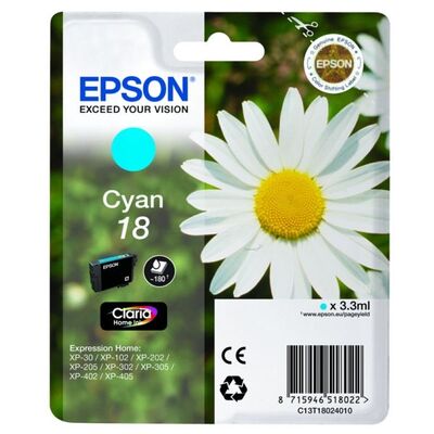 EPSON Ink C13T18024012 18 Cyan Daisy