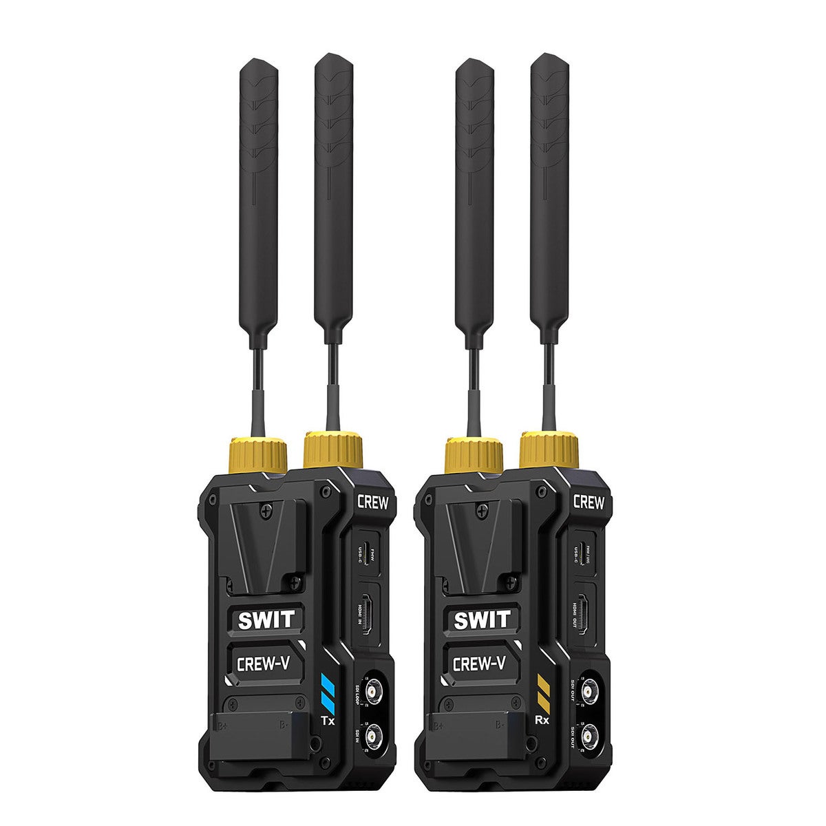 Akut Langaton SDI/HDMI 1TX 1RX Kaksinkertainen V-mount 1200m