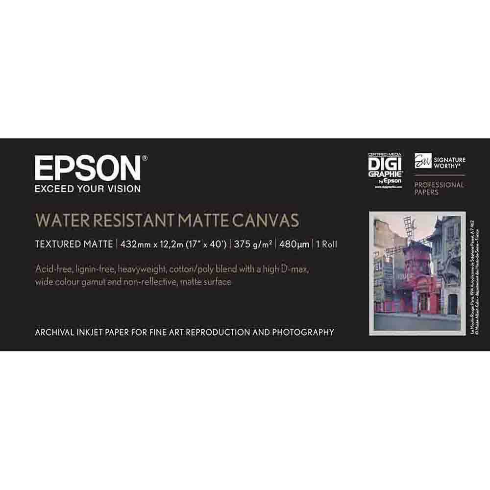 EPSON 17" Water Resistant Matte Canvas 375g, 12m