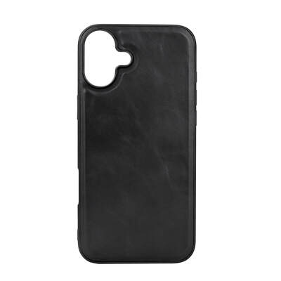 Mobilskal Läder MagSeries Svart - iPhone 16 Plus