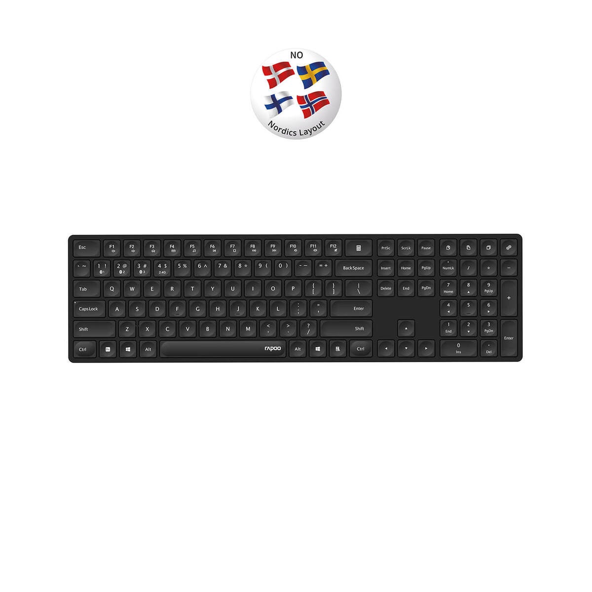 Näppäimistö E8020 Multi-Mode Langaton Ultra-slim