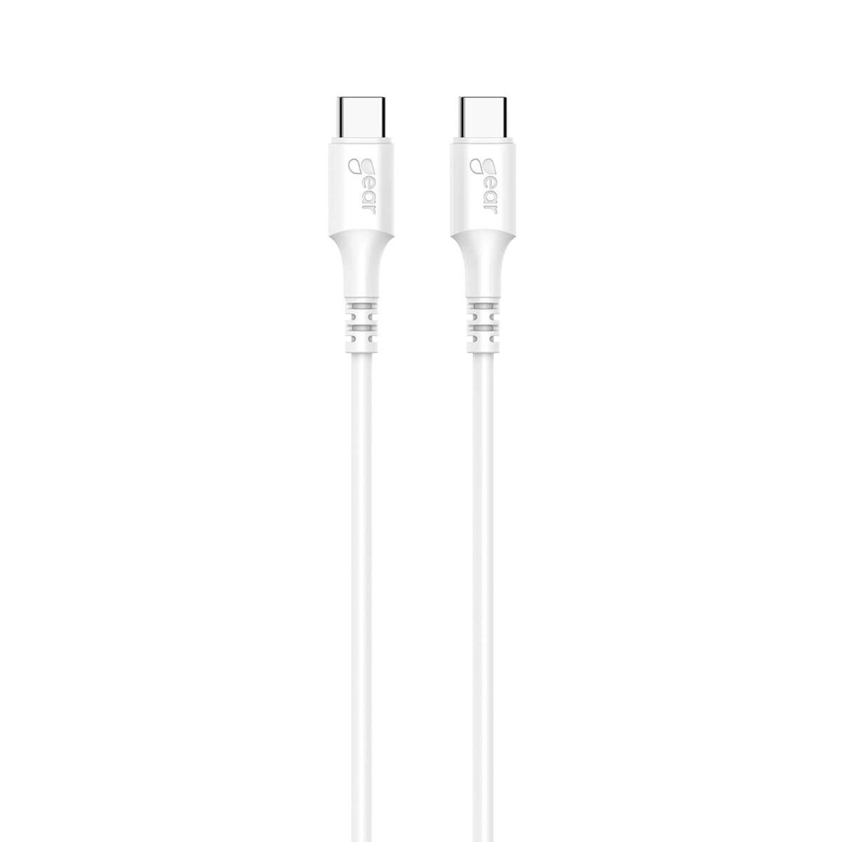 Laddkabel USB-C till USB-C 2.0 1m Kabel Vit