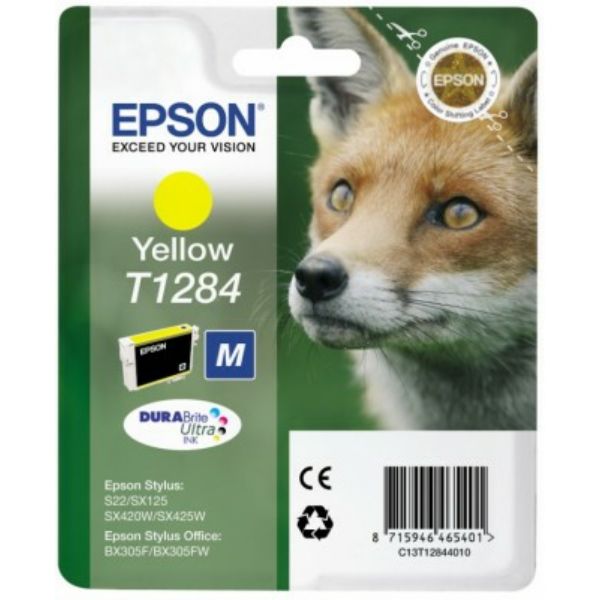 EPSON Ink C13T12844012 T1284 Yellow Fox