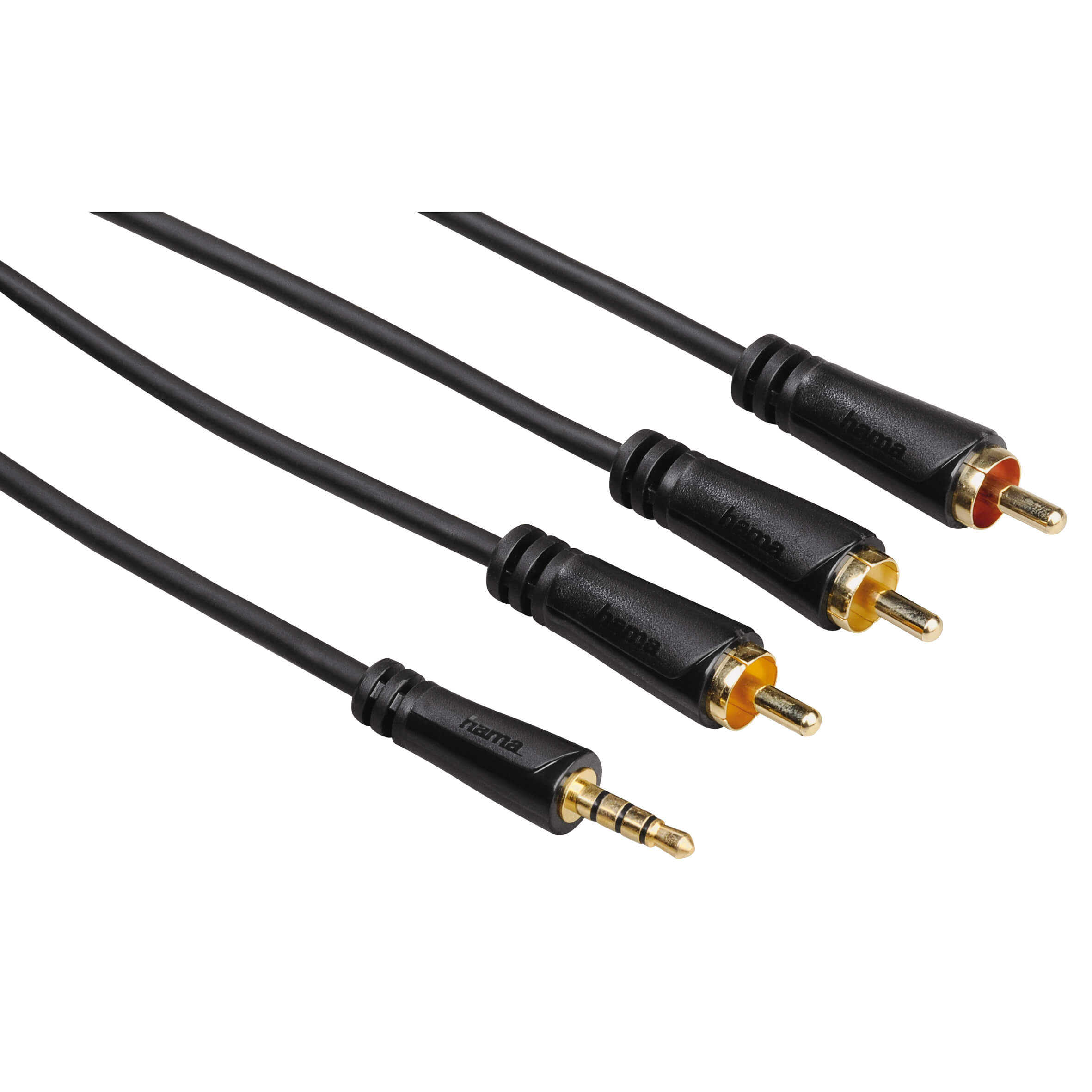 Connecting Cable, 3.5 mm 4-pi n jack plug - 3 RCA plugs, 3.0