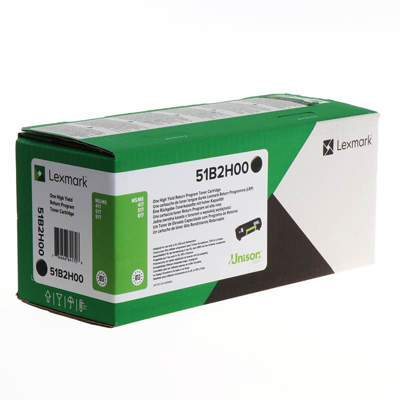 Toner 51B2H00 Musta Suuri Kapasiteetti, Return