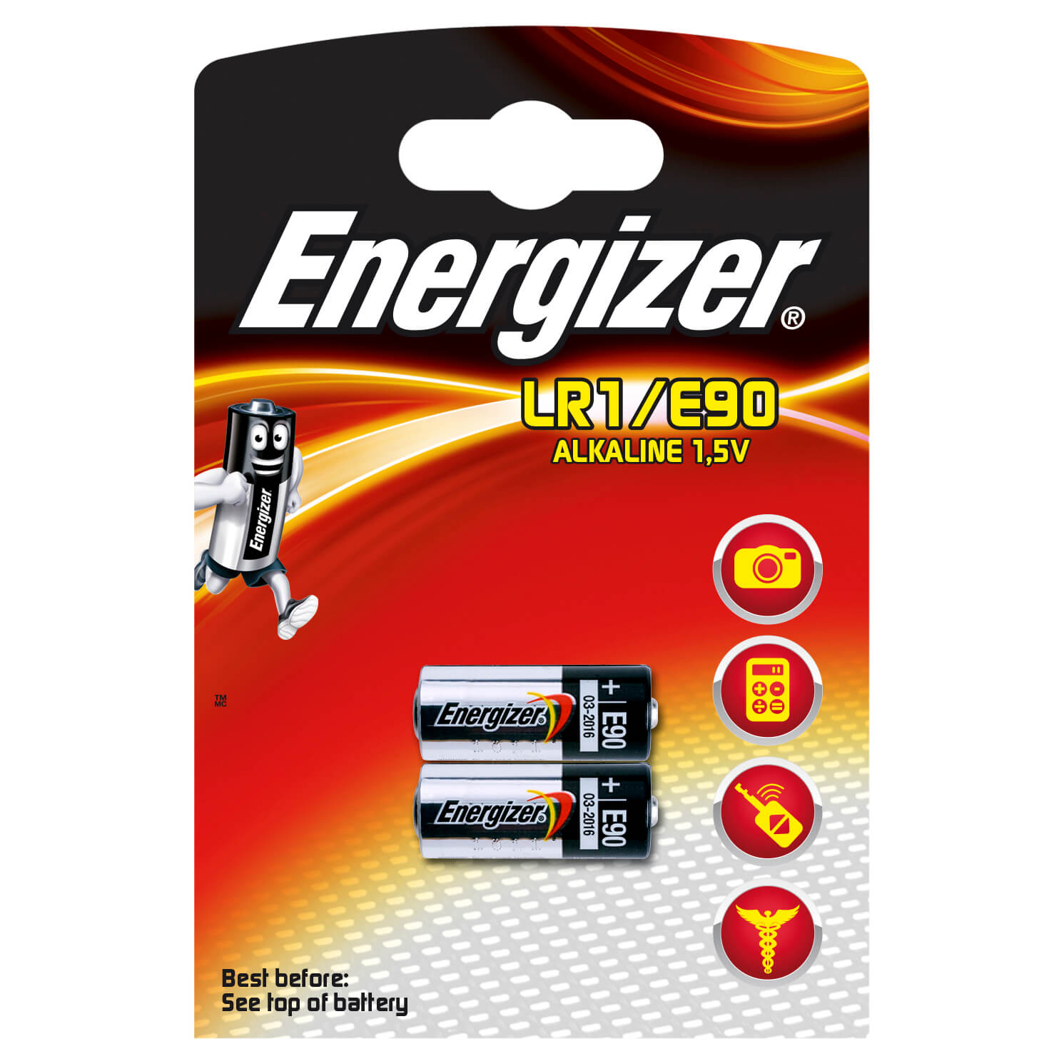 ENERGIZER Battery LR1/E90 Alkaline 2-pack