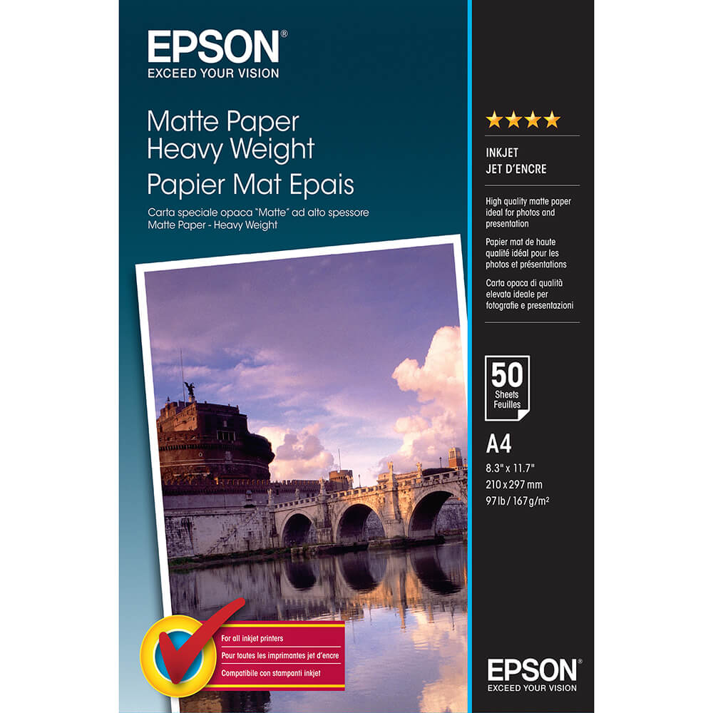 EPSON A4 Matte Paper Heavyweight 167g, 50 sheets