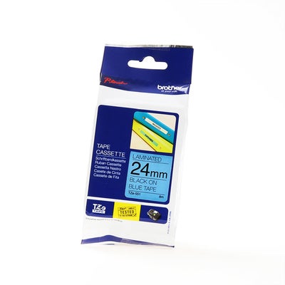 BROTHER Tape TZE-551 24mm Black on Blue