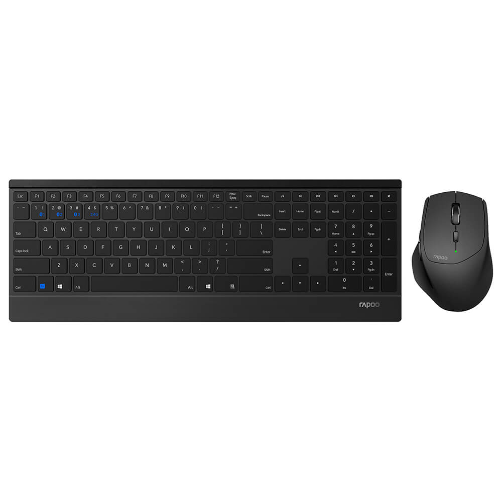 RAPOO Keyboard/Mice Set 9500M Wireless Multi-Mode Black