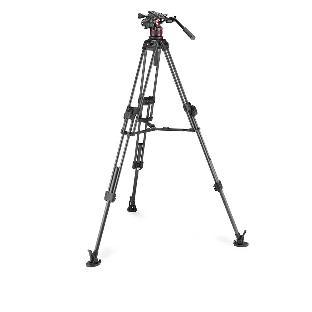 MANFROTTO Stativkit Video Nitrotech 612 + 645 Fast Twin MS Kolfiber