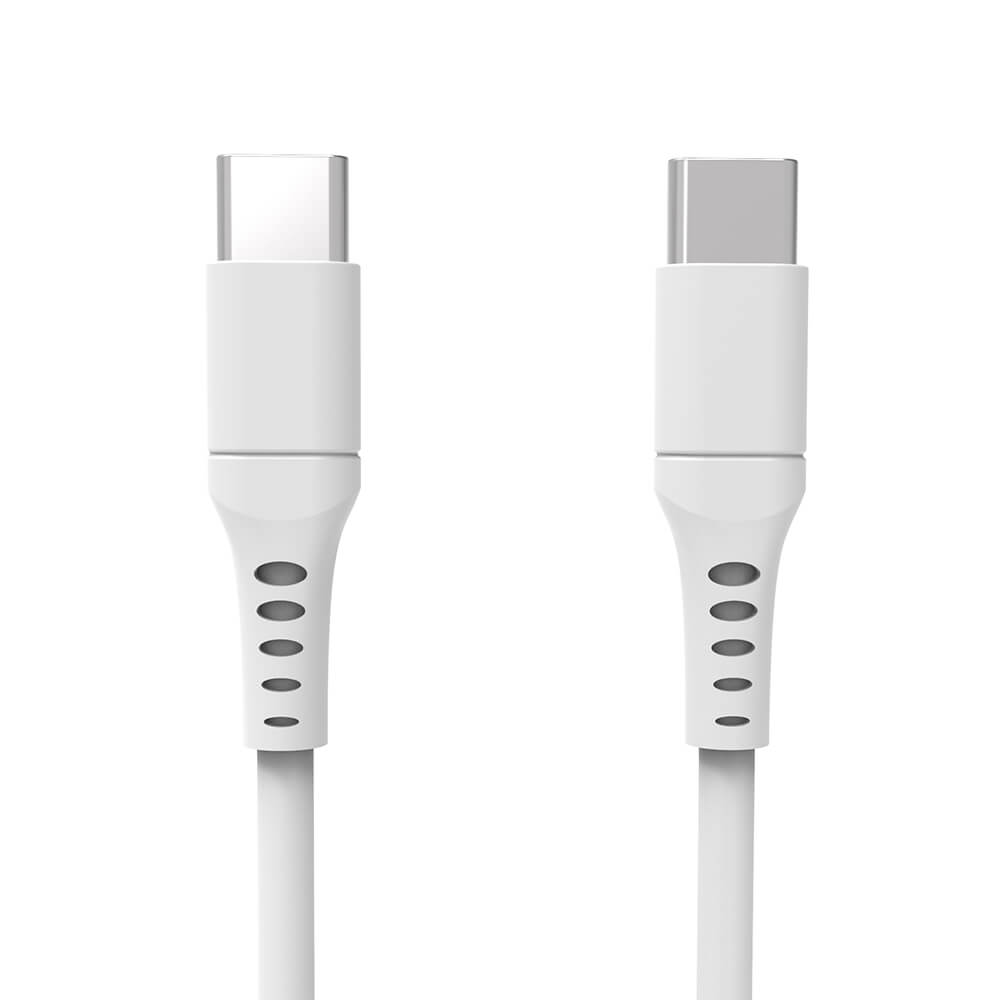 USB Cable USB-C to USB-C 2.0 3m White Rund cable
