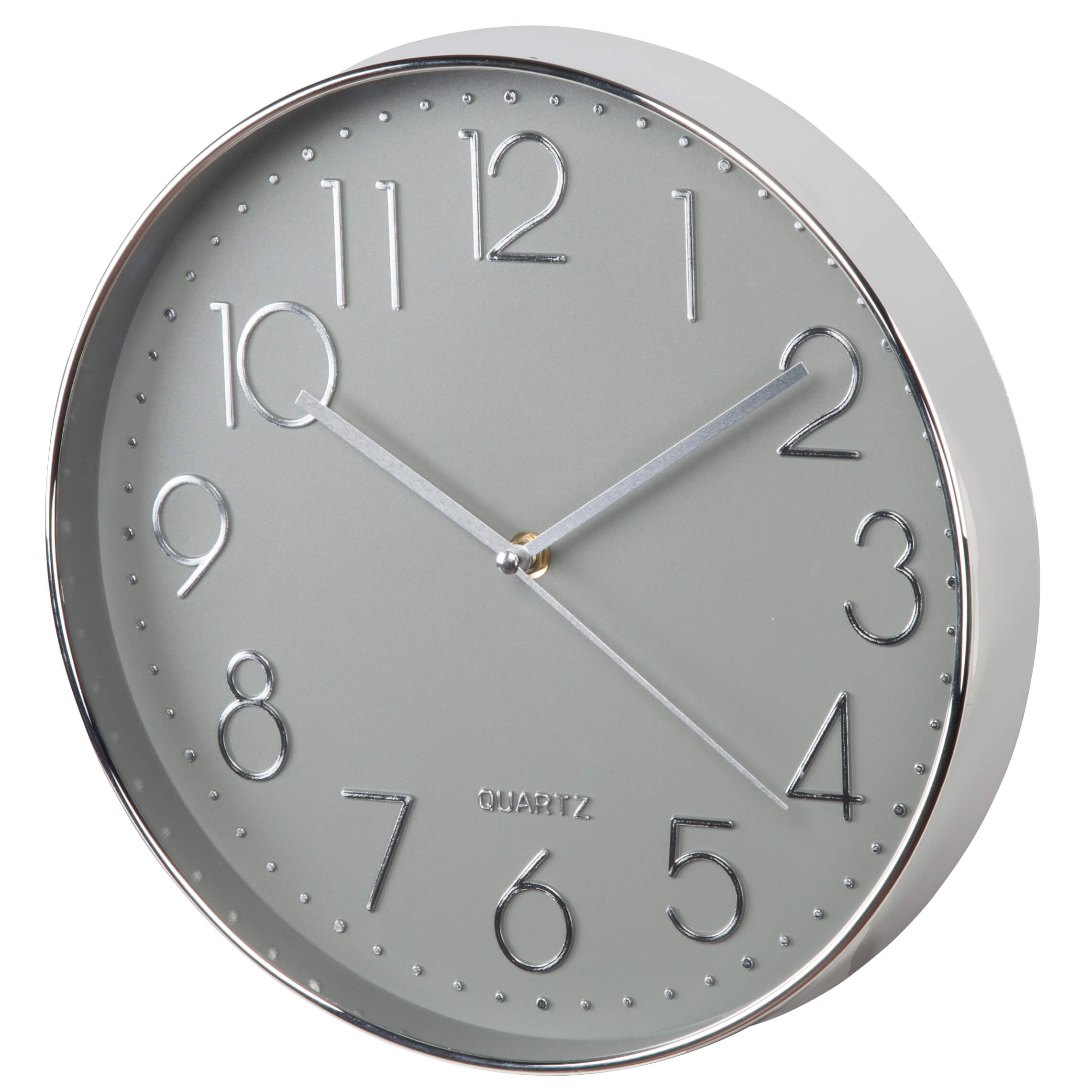HAMA Wall Clock Elegant Silver/Grey
