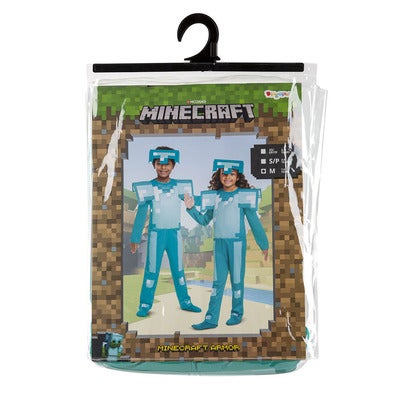 Kostume "Minecraft" Diamant Rustning - M
