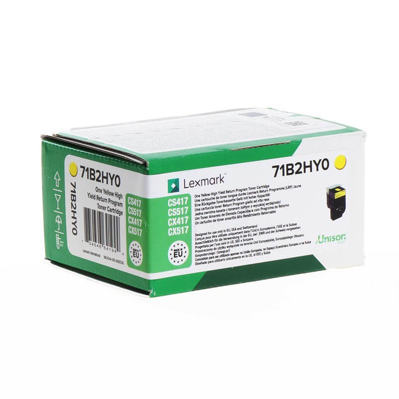 Toner 71B2HY0 Keltainen Suuri Kapasiteetti, Return