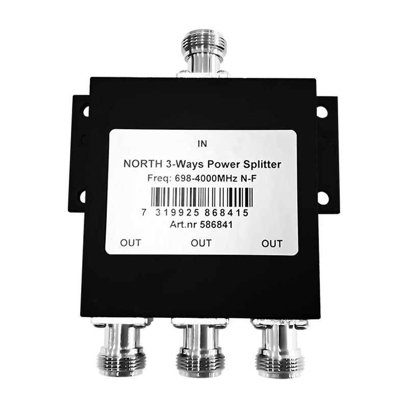 3-Way Power Splitter 698-4000MHz, N-Female