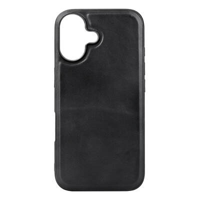 Mobilskal Läder MagSeries Svart - iPhone 16