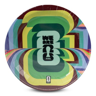 Papirtallerken World Cup Partywear Paper Plate - Amplify - 8pk