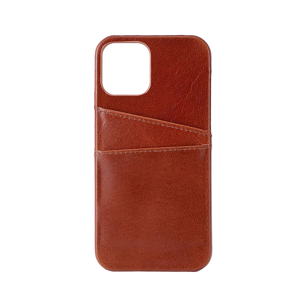 Cover Leather Brown iPhone 12  6,1" Cardpockets