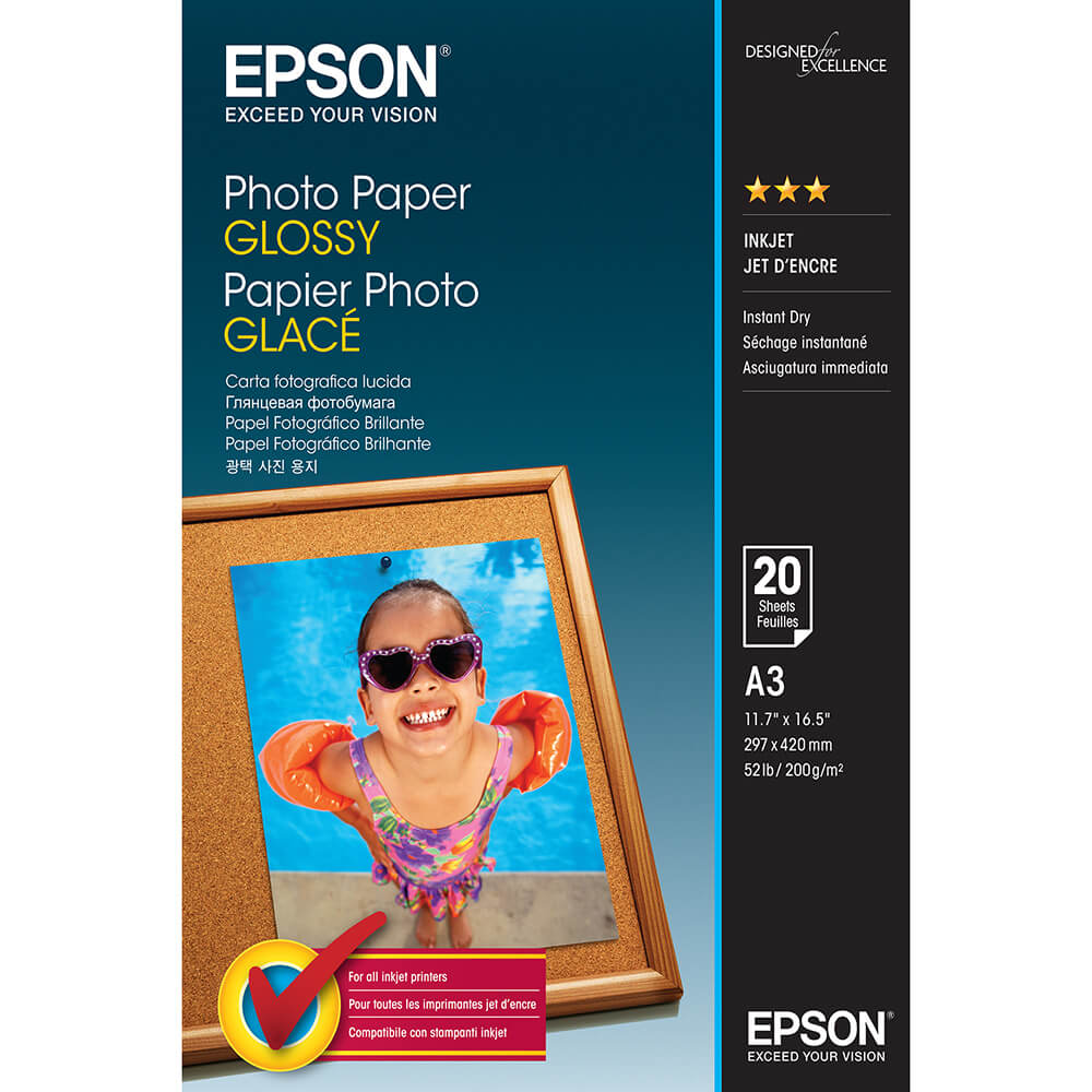 EPSON A3 Photo Paper Glossy  200g/m², 20 sheets