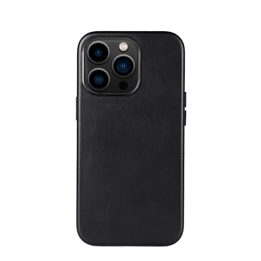 Phone Case Leather MagSeries Black - iPhone 13 