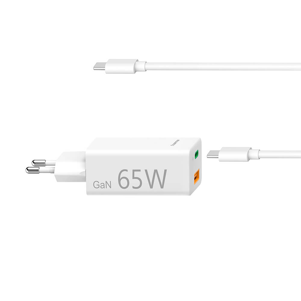 Universal Charger USB-C and USB-A PD GaN 5-20V/65W