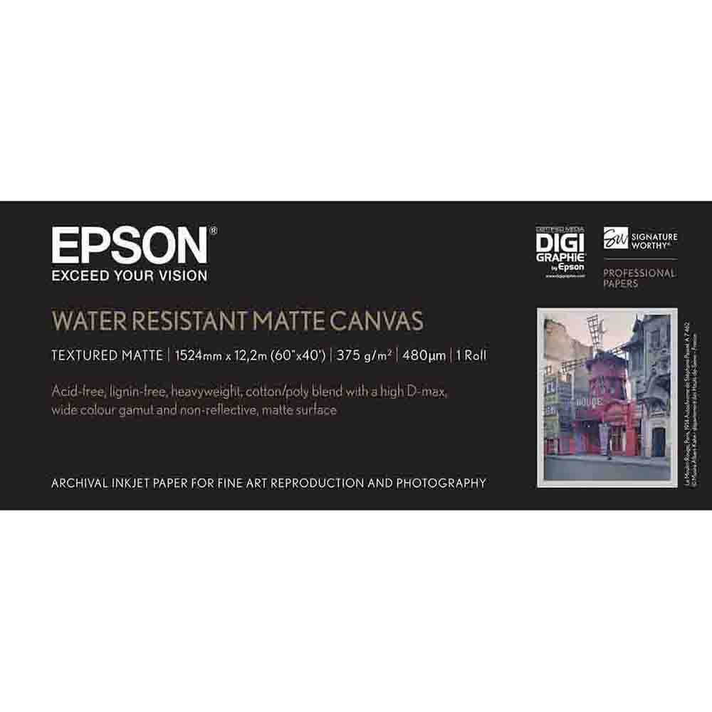 EPSON 60" Water Resistant Matte Canvas 375g, 12m
