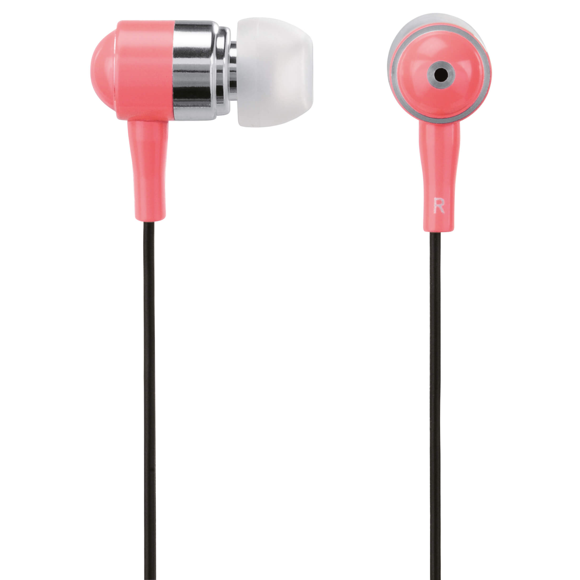 HAMA Hörlur Shiny In-Ear Mic Silver Rosa