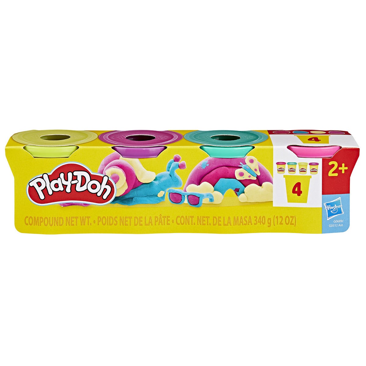 PLAY-DOH Compound 4-pk 340g Vibrant Colors