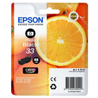 EPSON Ink C13T33414012 33 Photo Black Oranges