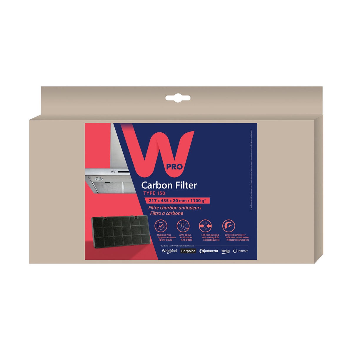 Kulfilter til Køkkenemhætte CHF150/1